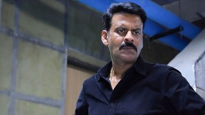 Manoj Bajpayee in a still from Netflix's Ghooskhor Pandat which resulted in FIRs and backlash.