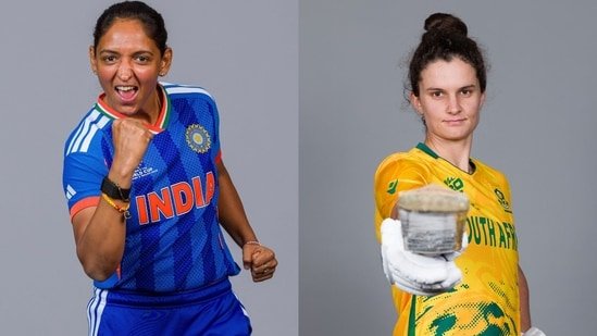 IND W vs SA W LIVE Score, Women's T20 World Cup 2026: Harmanpreet Kaur and Laura Wolvaardt.