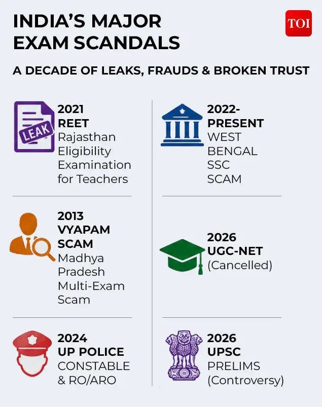 India's major exam scandals