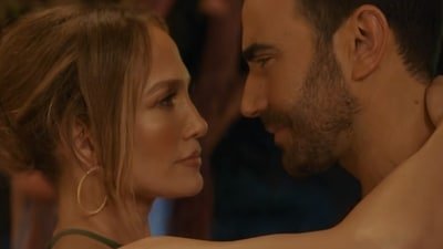Jennifer Lopez and Brett Goldstein in Netflix's new romantic comedy, streaming June 5. Jennifer Lopez and Brett Goldstein in Netflix's new romantic comedy, streaming June 5.
