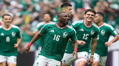Mexico's Julian Quinones celebrates after scoring the opening goal. (AP Photo) Julian Quinones, who outscored Cristiano Ronaldo, makes history with first goal of the 2026 FIFA World Cup