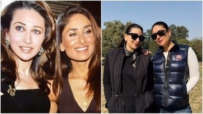 Kareena Kapoor wishes Karisma Kapoor on 51st birthday.