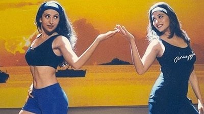 Madhuri Dixit and Karisma Kapoor's dance face-off in Dil Toh Pagal Hai. Madhuri Dixit and Karisma Kapoor's dance face-off in Dil Toh Pagal Hai.