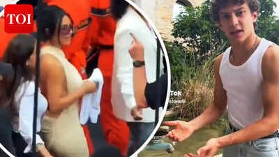 Kimi Antonelli teases Lewis Hamilton's girlfriend Kim Kardashian for stealing his towel at Monaco Grand Prix - WATCH