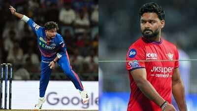 File photo of Kuldeep Yadav (L) and Rishabh Pant (R) during IPL 2026. Kuldeep Yadav set to play for a new team from IPL 2027; Delhi Capitals homecoming for Rishabh Pant?