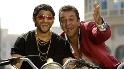 Sanjay Dutt and Arshad Warsi's still from Munna Bhai MBBS. Sanjay Dutt and Arshad Warsi's still from Munna Bhai MBBS.