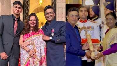 R Madhavan's wife Sarita, son Vedaant express happiness as he gets honoured with a Padma Shri: 'So proud of you' - Pics inside