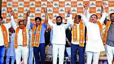 '6 Tigers here with me': Eknath Shinde as 6 rebel UBT MPs formally join Shiv Sena