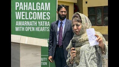 PDP chief Mehbooba Mufti (PTI photo) Protecting Amarnath yatris collective duty of Kashmiris, says Mehbooba