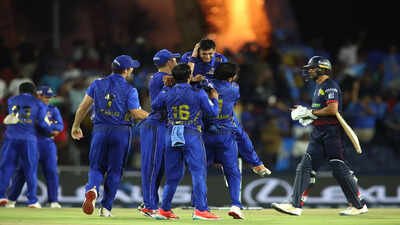 MI New York celebrate beating Washington Freedom by 5 runs to win the 2025 MLC title. (Sportzpics) MLC 2026 FAQs: Teams, venues, squads - all you need to know about Major League Cricket
