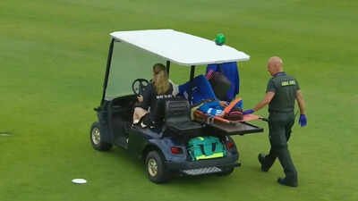 Worrying sight for India: Star spinner stretchered off after ankle injury against Netherlands in T20 World Cup