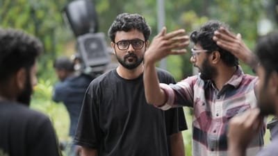 Director Abhinav Sunder Nayak on the set of Mollywood Times.