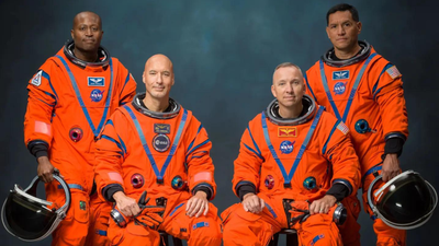 Artemis III crew including, from left, Andre Douglas, Luca Parmitano, Randy Bresnik and Frank Rubio (Image/AP) No women on Artemis III? Nasa faces criticism over all-male Moon mission crew