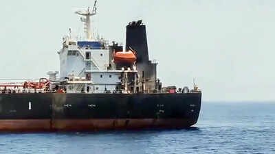 A visual of the Palau-flagged oil tanker MT Settebello attacked by US forces near Strait of Hormuz on June 10. (ANI) Tanker ignored 60 warnings: US on strike that killed 3 Indians