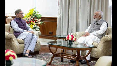 Prime Minister Narendra Modi met Jammu and Kashmir chief minister Omar Abdullah (@PMOIndia X/ANI Photo) Omar Abdullah meets PM Modi, raises J&K statehood restoration