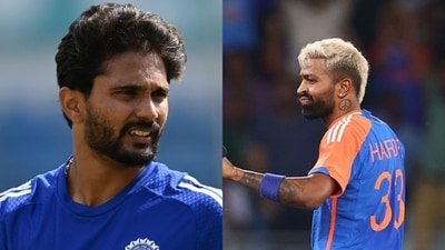 Nitish Kumar Reddy and Hardik Pandya for India. (X images) Nitish Kumar Reddy and Hardik Pandya for India. (X images)