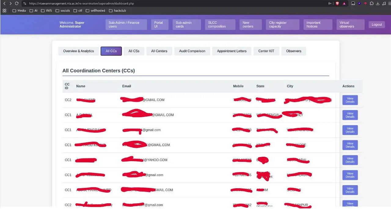 NTA re-examination portal faces security scrutiny after researchers allege vulnerabilities