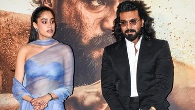 Janhvi Kapoor and Ram Charan play the leads in Buchi Babu Sana's Peddi. (Sunil Khandare) Janhvi Kapoor and Ram Charan play the leads in Buchi Babu Sana's Peddi. (Sunil Khandare)