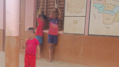 Police have secured three persons in connection with the incident. Karnataka shocker: 2 boys tied to school grill, beaten with slippers after cricket ball hits woman