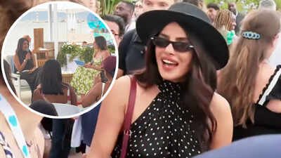 Priyanka Chopra shares her thoughts on 'building legacy'; makes a style statement in polka-dots at Cannes event - WATCH