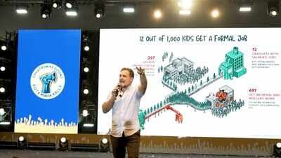 Rahul Gandhi at Kota rally (X) Rahul Gandhi shares Kota rally video, renews appeal for students to sign 'Chhatron Ki Goonj' petition
