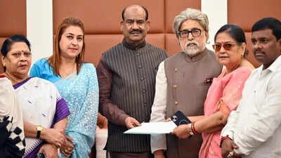 Rebel TMC MPs meet Lok Sabha Speaker Om Birla at his residence, in New Delhi on Sunday. What is NCPI? All you need to know about little-known Tripura party that suddenly became home to 20 TMC rebel MPs