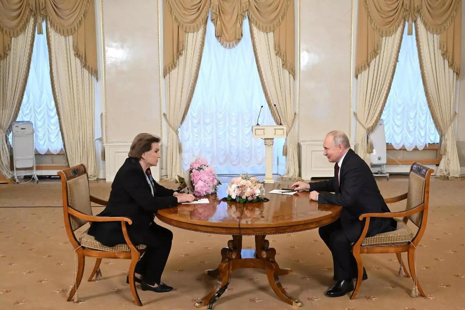 Russian President Vladimir Putin with Valentina Tereshkova