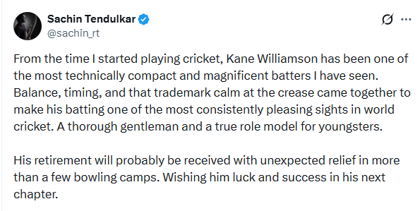 ​Sachin Tendulkar post