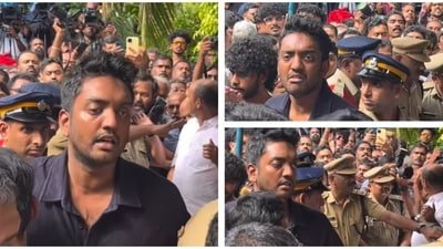 Chandu Salim Kumar was seen losing his composure at the paparazzi. Chandu Salim Kumar was seen losing his composure at the paparazzi.