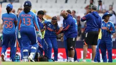 Shreyanka Patil (Photo by @BCCIWomen on X) 'This one has hit the hardest': Shreyanka Patil pens emotional note after ankle injury ends Women's T20 World Cup campaign
