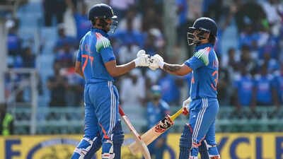 Shubman Gill (L) and Ishan Kishan (R) stitched a 224-run partnership during the second ODI between India and Afghanistan. (ANI) Shubman Gill-Ishan Kishan stand offers a glimpse into India's 2027 ODI World Cup blueprint