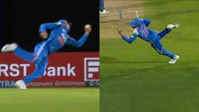 Shubman Gill takes one-handed blinder IND vs AFG: Outstanding! Shubman Gill takes one-handed blinder in 1st ODI - Watch