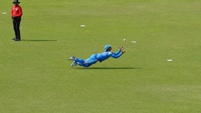 Vaibhav Sooryavanshi took a stunning catch in India A game Vaibhav Sooryavanshi took a stunning catch in India A game