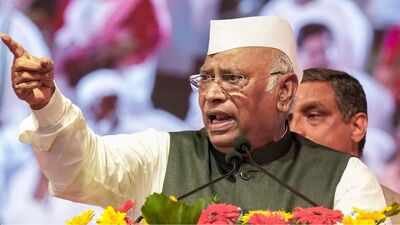 Congress president Mallikarjun Kharge claimed that both Modi and Trump were responsible for hardships faced by people. (ANI photo) 'Modi destroying India, Trump the world': Kharge takes 'good friends' dig at PM