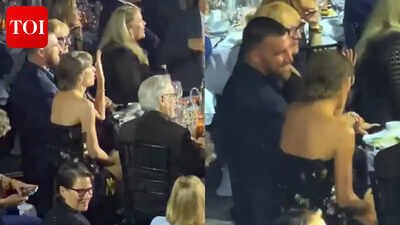 Travis Kelce joins Taylor Swift as she becomes youngest woman to be inducted into Songwriters Hall of Fame; couple dance to 'Umbrella', 'Single Ladies' - WATCH