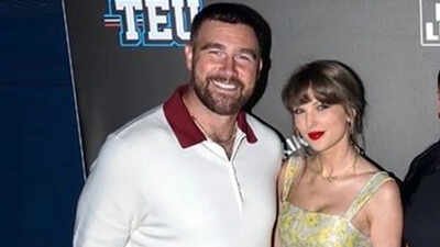 Taylor Swift joins fiance Travis Kelce at TEU event amid pre-wedding celebrations; couple rock matching bracelets - PICS