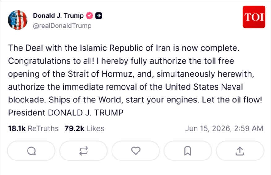Trump's Truth Social post