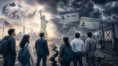 For years, the path has been established - study in the US, get a job there, and eventually vie for a green card. (AI image) How Trump’s policies are turning US dream into a nightmare for Indian students, H-1B visa & green card aspirants
