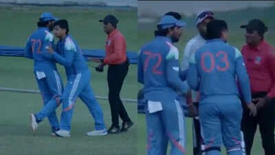 Vaibhav Sooryavanshi intervenes as Tilak Varma argues with umpires amid India A-Sri Lanka A drama - WATCH