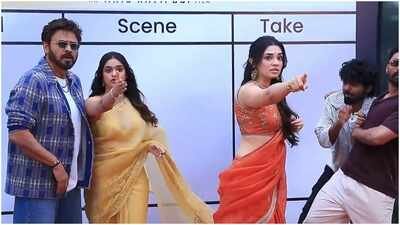 'VenkyAnil5' launch promo ‘Kathi Lanti Idea’: Venkatesh, Kalyan Ram joins hilarious on-screen gag before shoot 'VenkyAnil5' launch promo ‘Kathi Lanti Idea’: Venkatesh, Kalyan Ram joins hilarious on-screen gag before shoot