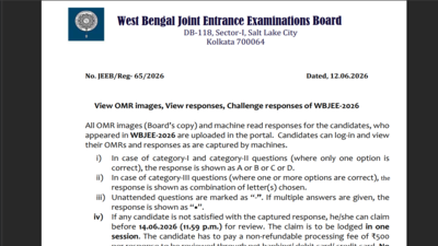 The West Bengal Joint Entrance Examination Board (WBJEEB) has made WBJEE 2026 OMR sheets and machine-read responses available online for candidates. Aspirants can review their recorded answers and report discrepancies within the stipulated deadline. A paid challenge facility has also been introduced, after which final scores and ranks will be prepared based on verified responses. WBJEE answer key 2026 released at wbjeeb.nic.in: Direct link to raise challenges here