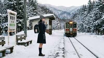 Kami-Shirataki Station in Hokkaido remained open for nearly three years so a single schoolgirl could travel to and from school. (Representational AI photo) Japan kept a remote railway station open for years so one schoolgirl could get to class
