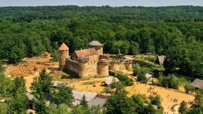 A French historical experiment began building a medieval castle in 1997. (Getty images) More than 60 artisans have spent over two decades building a castle like it's 1230; it's still not finished