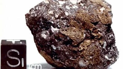 ALHA 81005, the first meteorite proven to originate from the Moon. | Image credit: NASA/JSC Chandrayaan-3 findings link landing site to first-known lunar meteorite
