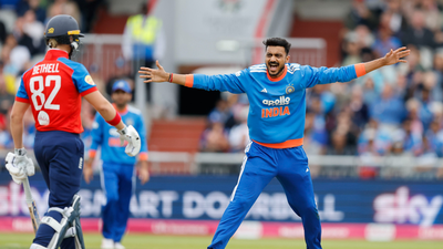 Axar Patel creates history in Manchester (Image: BCCI) Axar Patel creates history in 2nd T20I against England, becomes first Indian spinner to...