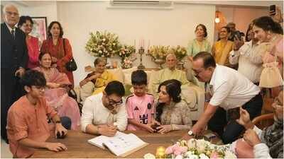 Aamir Khan-Gauri Spratt wedding: First photo of the couple as husband and wife is out; the newlyweds take their wedding vows in the presence of family and childrens