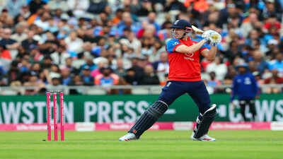 English Skipper Harry Brook (ANI Photo) Harry Brook's 79, Phil Salt's 59 crush India as England seal T20I series with nine-wicket victory over India in Bristol