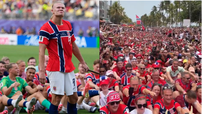 Viking Row in Miami (Image: X) Watch: 'Viking Row' fever grips Miami before Norway's historic World Cup clash against England