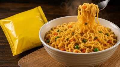 AI generated image used for representational purpose Man develops food poisoning after eating expired Maggi bought from Vishal Mega Mart; court imposes Rs 2.8 lakh penalty