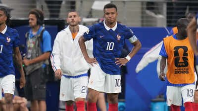 France's Kylian Mbappe (10) in after the World Cup semifinal match between France and Spain in Arlington, Texas. (AP Photo) FIFA World Cup: Kylian Mbappe takes aim at tactics after 'sloppy' France crash out to Spain